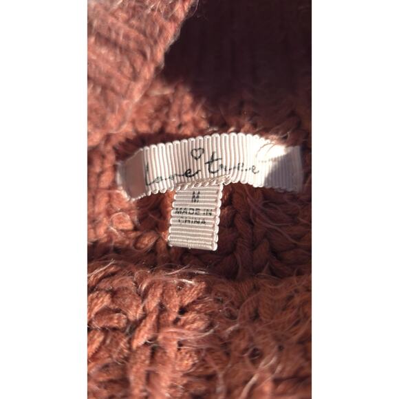 Love Tree Chunky Knit Sweater Womens Medium Dusty Rose Fuzzy Cropped Long Sleeve - Picture 6 of 8